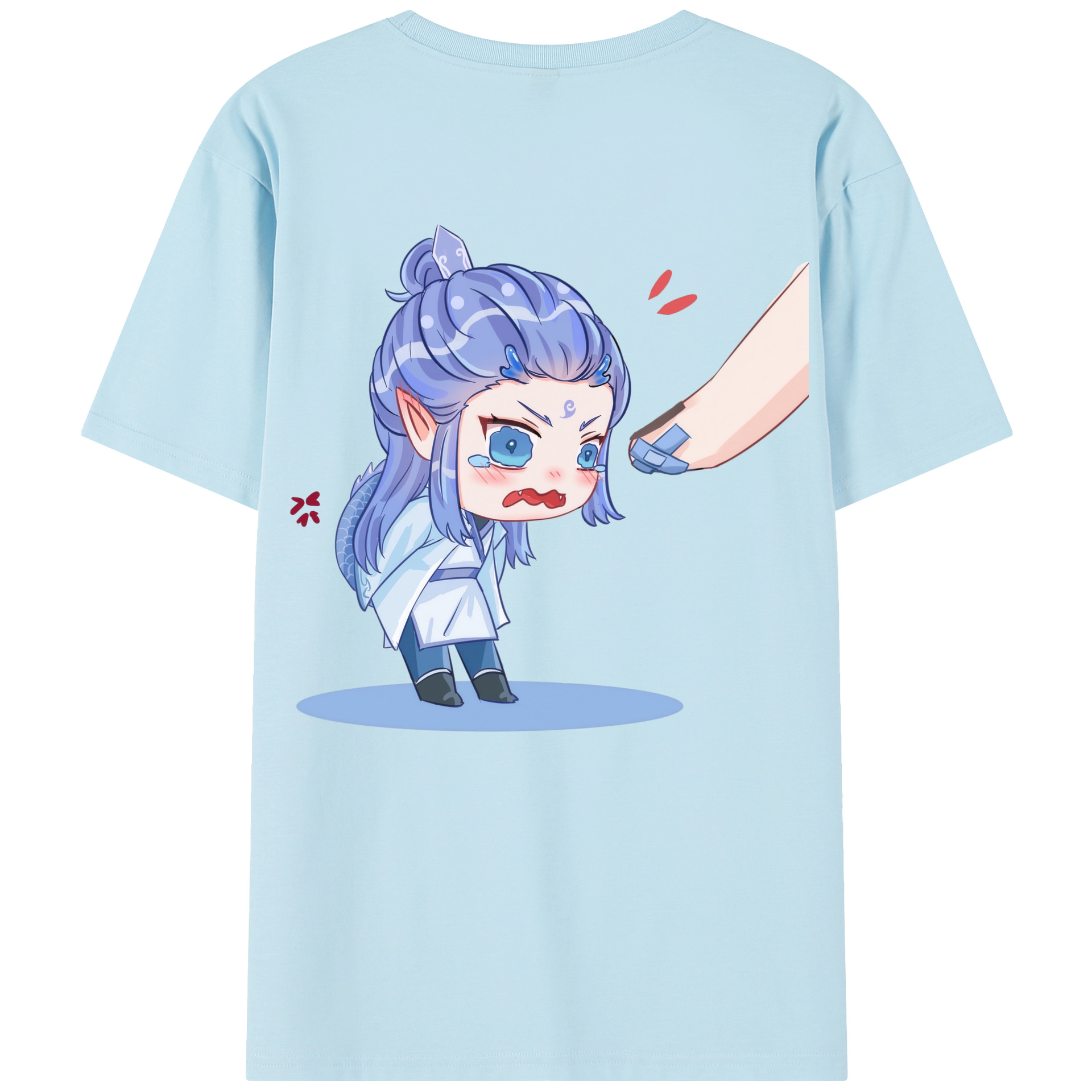 （画像用） Ne Zha 2 ナタ 魔童の大暴れ 綿100％半袖Tシャツ（背面プリント）